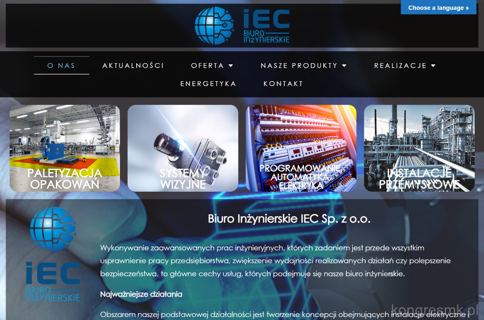 Biuro Inżynierskie IEC Sp z o. o. strona www