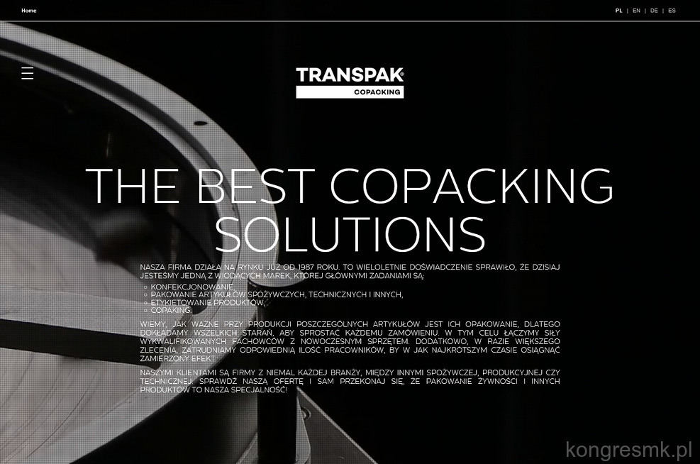 TRANSPAK Copacking strona www