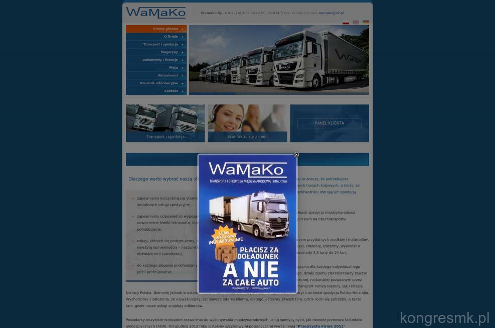 Wamako Sp. z o.o. strona www