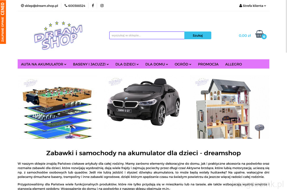 Dream Shop Małgorzata Paśk strona www