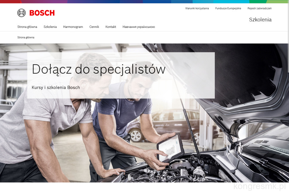 Centrum Szkoleniowe Techniki Motoryzacyjnej Bosch strona www